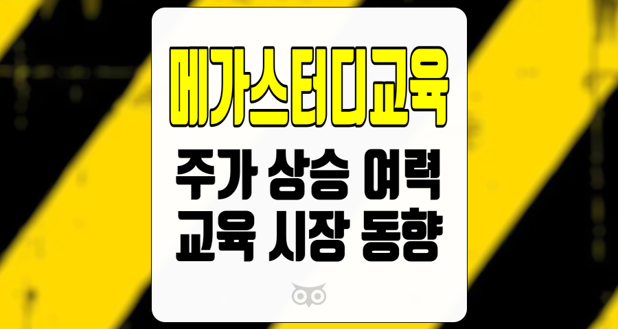 메가스터디교육, 교육 시장에서의 변동성과 주가 상승 여력