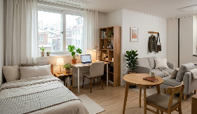 깨끗한 원룸내부