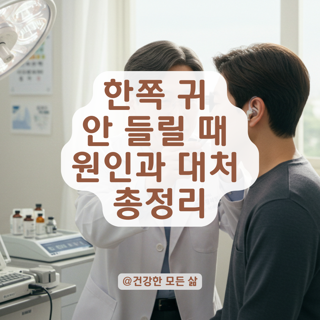 한쪽 귀만 잘 안 들린다면? 청력 불균형 원인과 대처법 총정리.