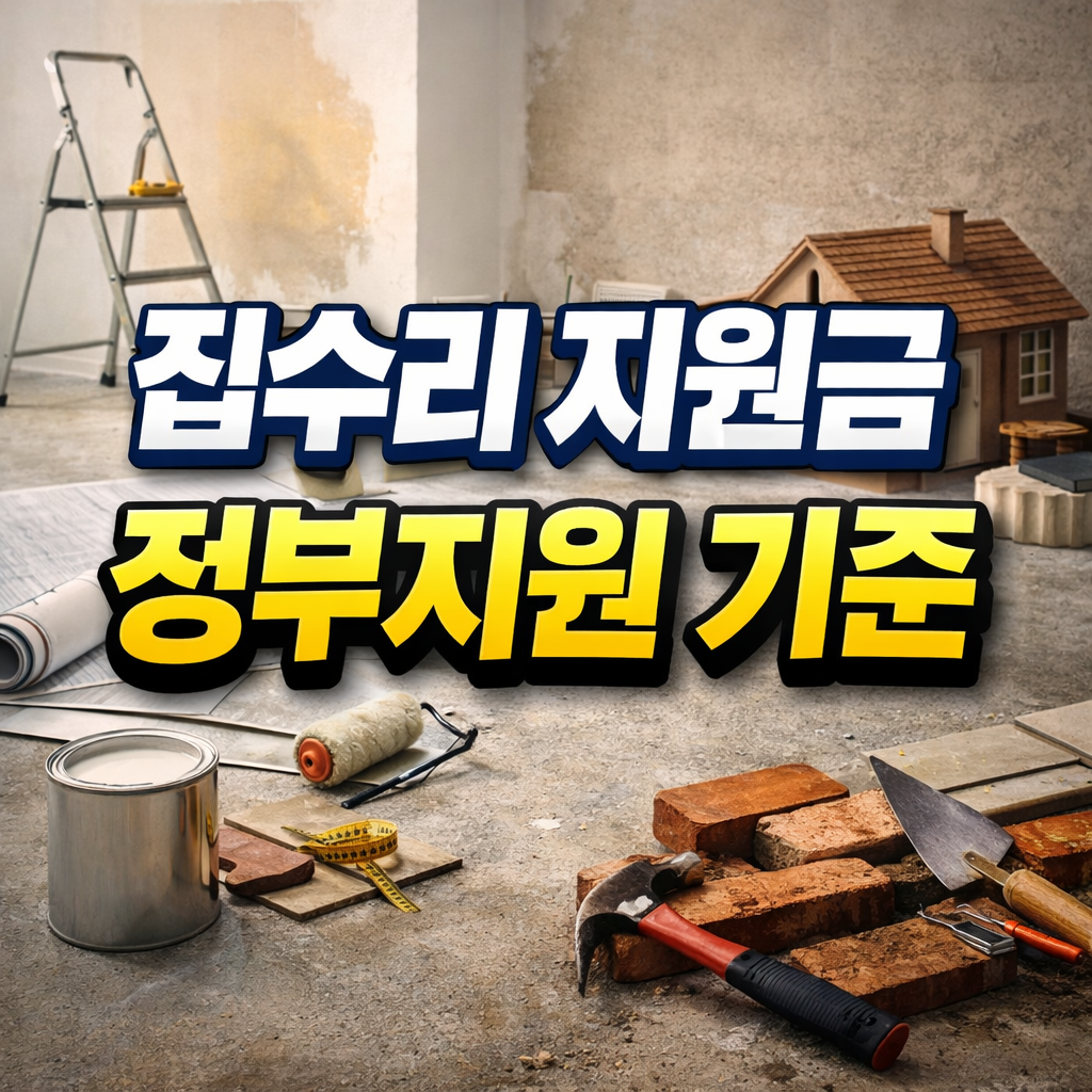 집수리 지원금 받을 수 있는 정부지원 제도｜주택 수리 지원 기준
