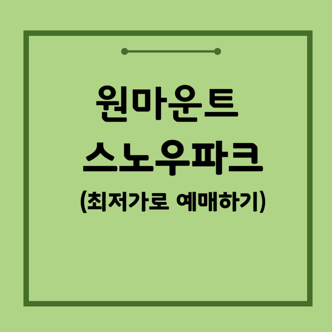 원마운트-스노우파크-할인