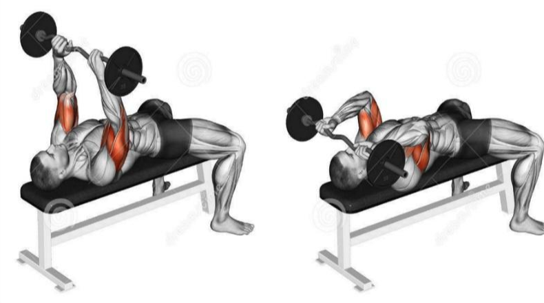 트라이셉스 익스텐션 하는 모습