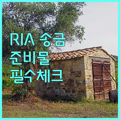 RIA 해외 송금 원화 수령 준비물 ..