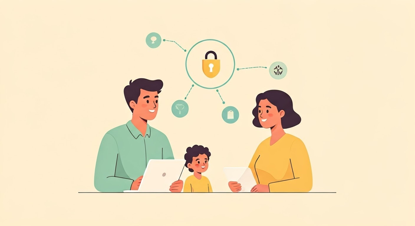 유심 해킹 대비 보완을 완벽하게 한 가족 이미지