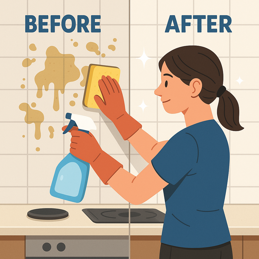 키친 타일·벽면 기름때, 닦는 초간단 비법