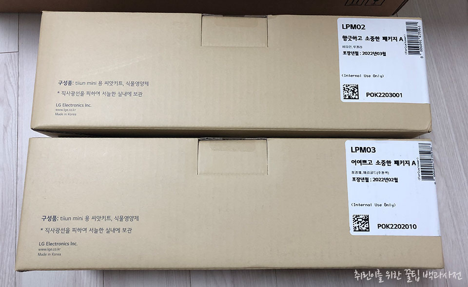 식물 재배기 엘지 튀운 미니 리뷰 - 씨앗키트