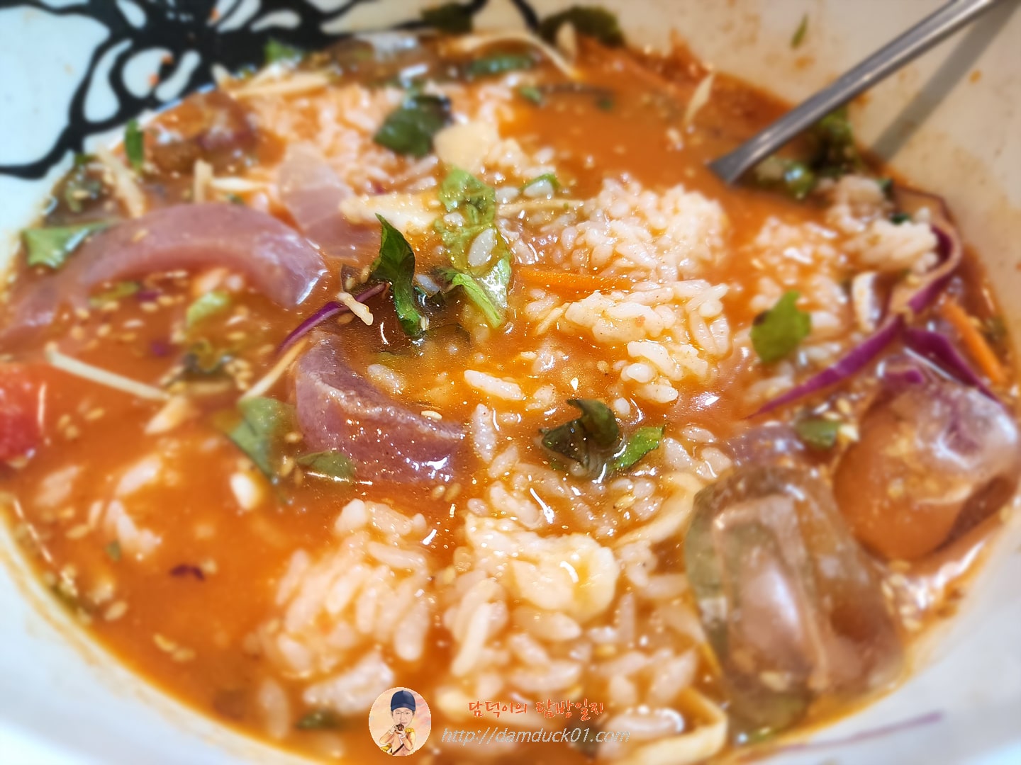 밥 말아서 마무리