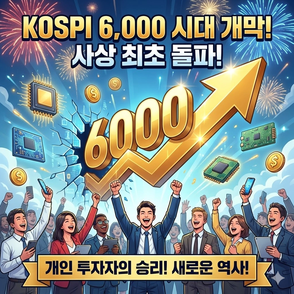 마감시황] 코스피 6,000 돌파! 지금 당장 포트폴리오 점검 안 하면 손해 보는 이유