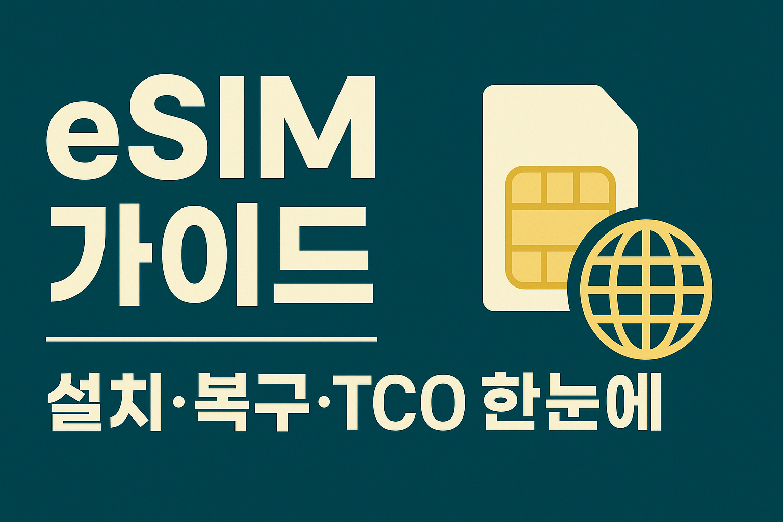 해외 eSIM 완전 가이드
