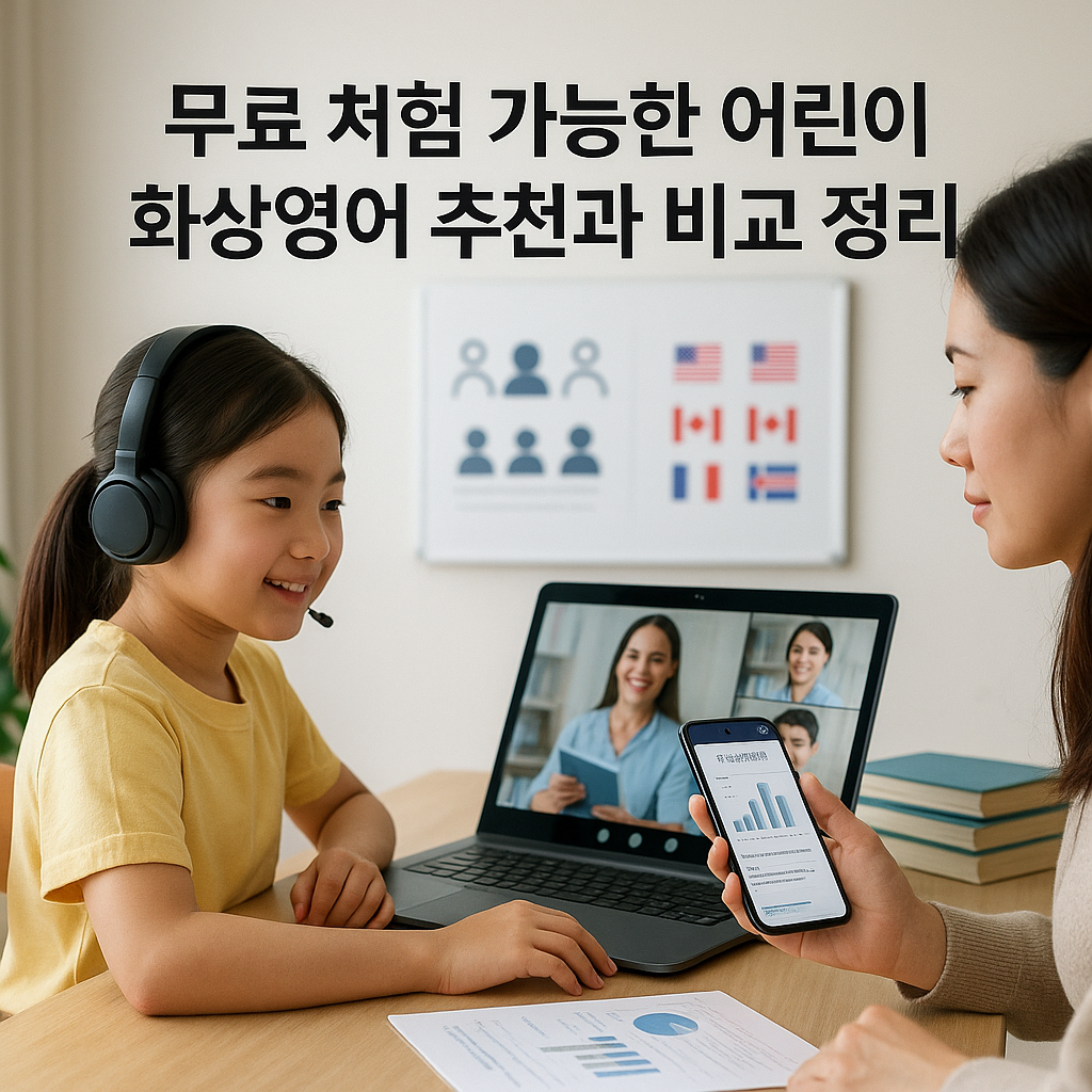 무료 체험 가능한 어린이 화상영어 추천과 비교 정리