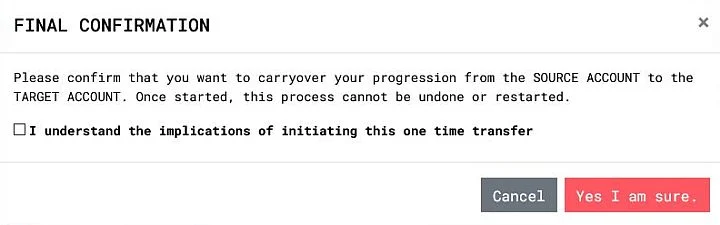 히트맨2 진행상황을 불러와서 히트맨3 계정에 덮어씌울건지 최종적으로 확인한다