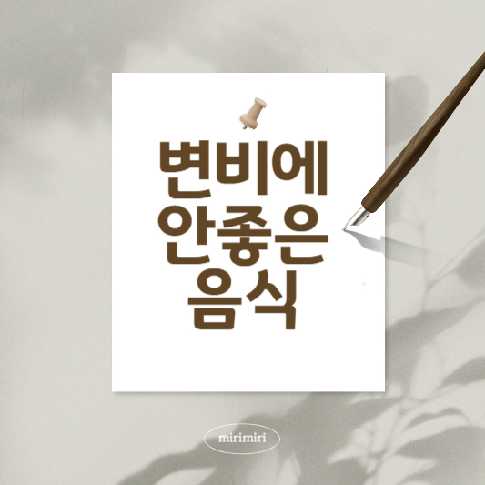 변비에안좋은음식