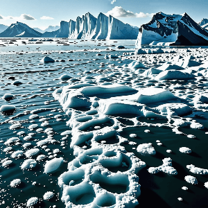 기후변화로 인한 빙하가 녹는 사진