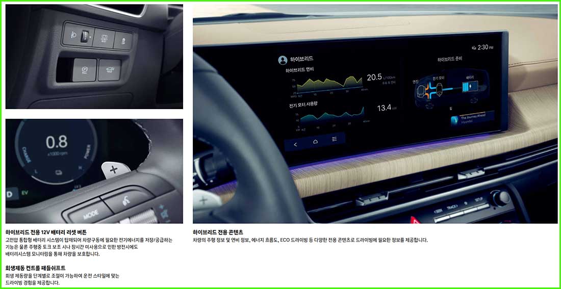 현대 2024 쏘나타 디엣지 하이브리드의 주요 특징