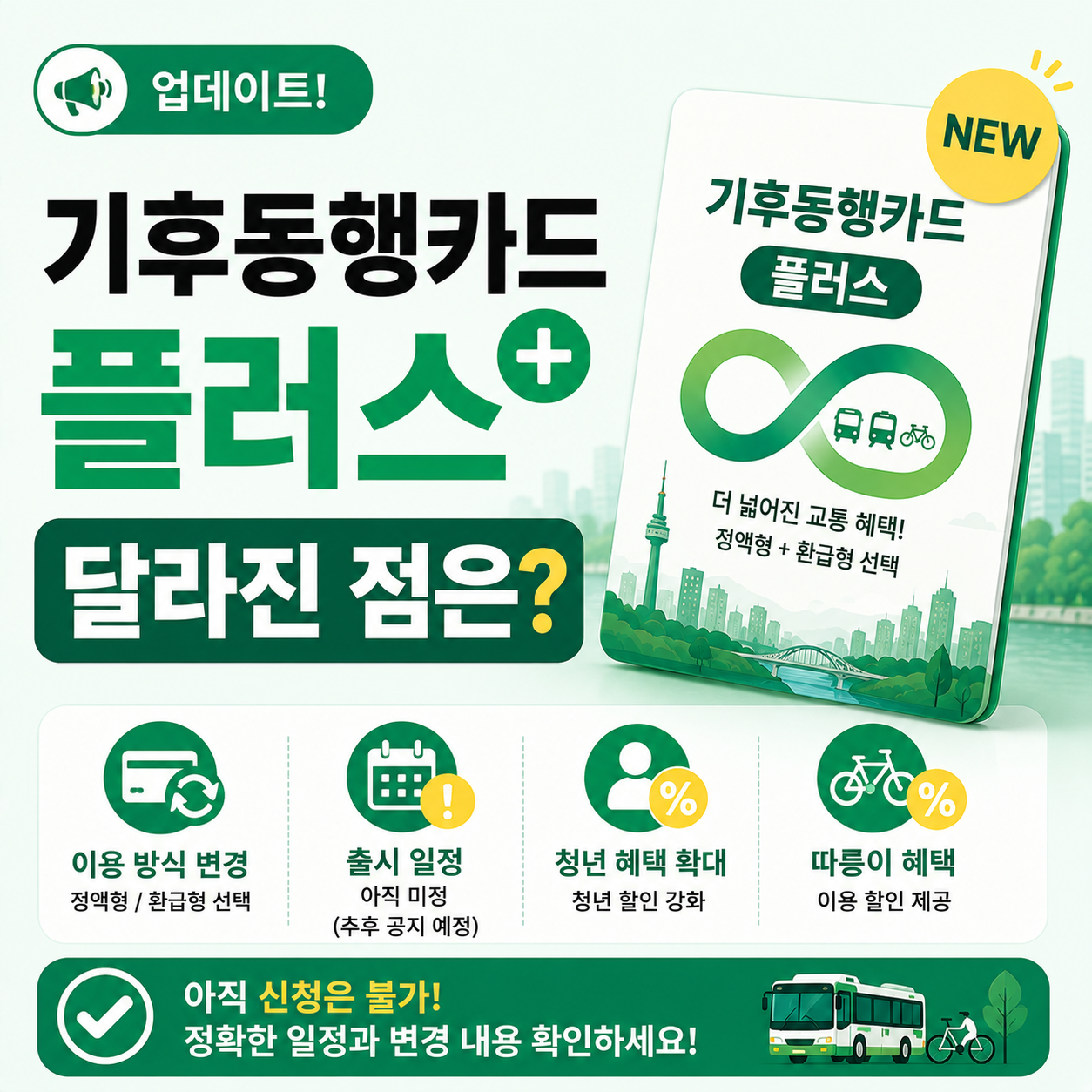 기후동행카드 플러스 달라지는 점 안내 이미지