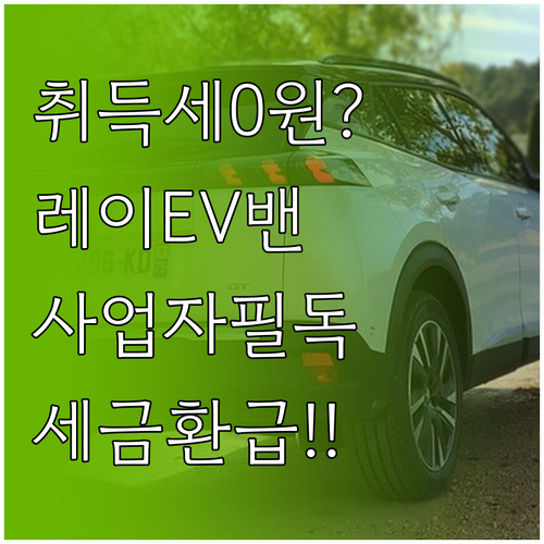 레이 EV 1인승 밴 취득세 감면 및..