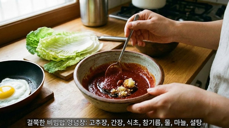 봄동 비빔밥 레시피