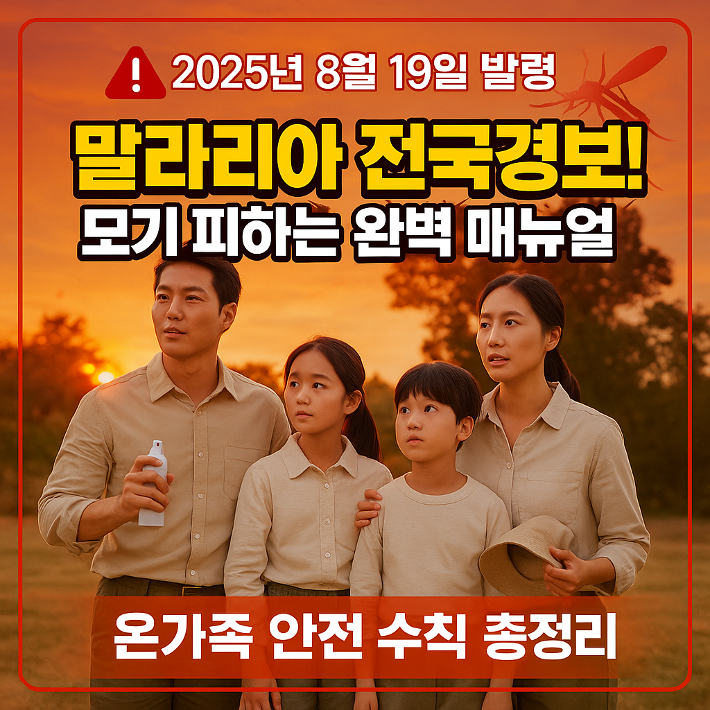 말라리아 전국경보! 모기 피하는 완벽 매뉴얼 (출처 : 질병관리청)