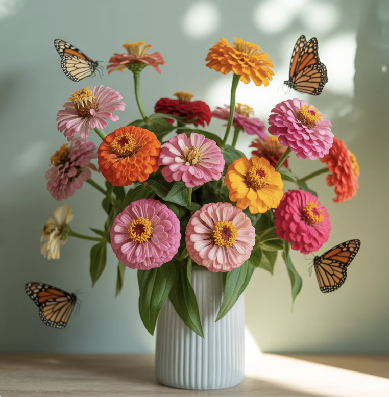 화려한 나비들의 춤&amp;#44; 백일홍