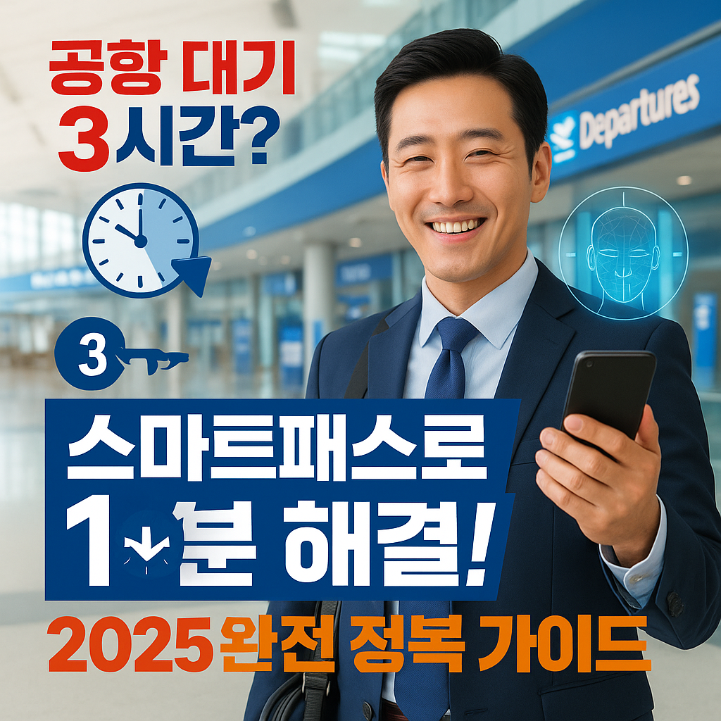 스마트패스로 공항 3시간 &rarr; 1분 단축!