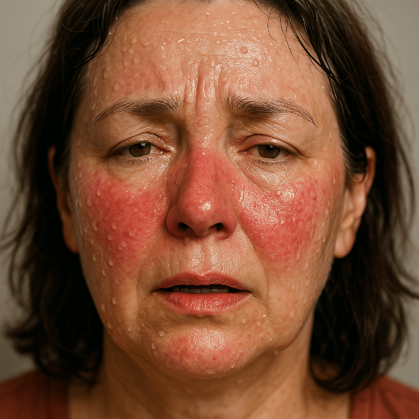 안면홍조와 발한, 갱년기 초기 증상을 겪는 중년여성