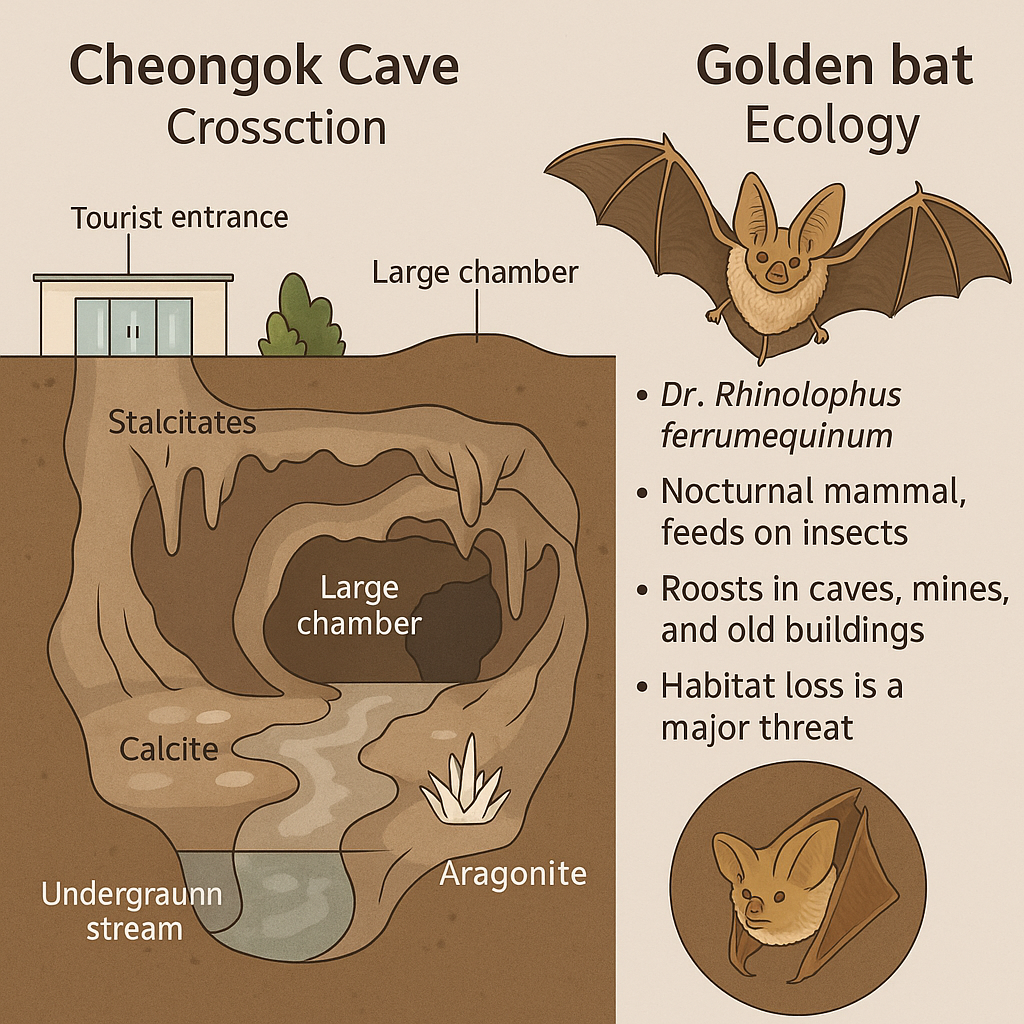 천곡황금박쥐동굴의 지질학적 및 생태학적 특징