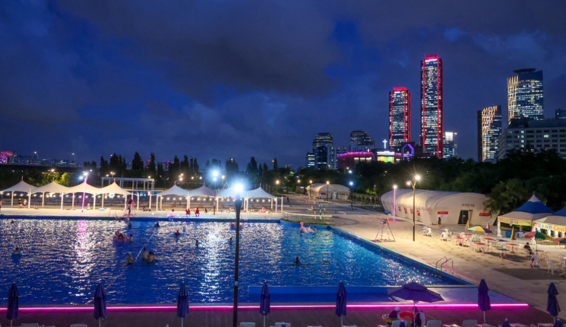 한강 수영장 야간 개장