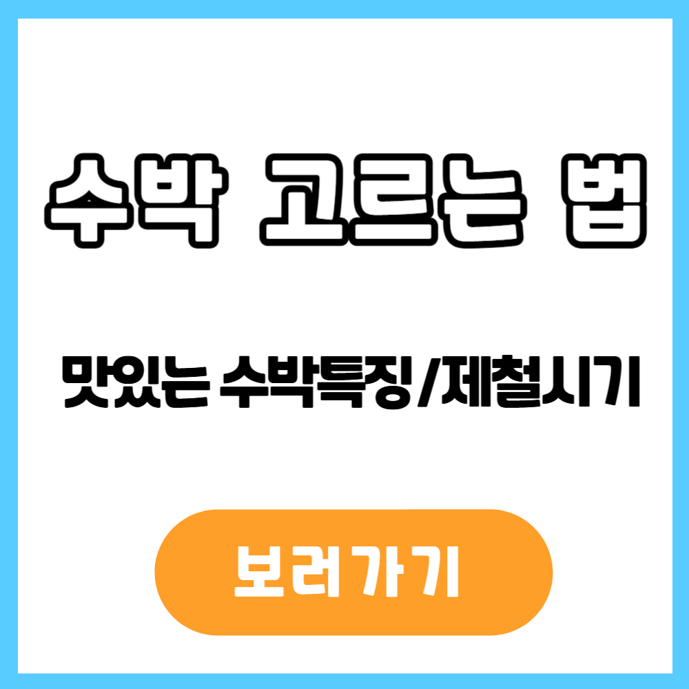 수박 고르는 법