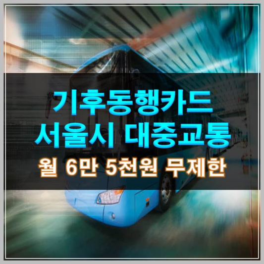 썸네일-기후동행카드 서울시 대중교통 월 6만 5천원 무제한