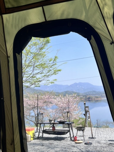 가을 캠핑 충북 제천 청풍호반 오토캠핑장