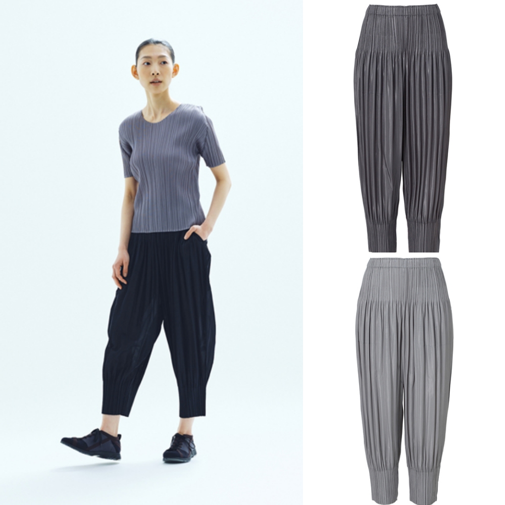 일본 플리츠플리즈 이세이미야케 FLUFFY BASICS 여성주름바지 PP55JF402