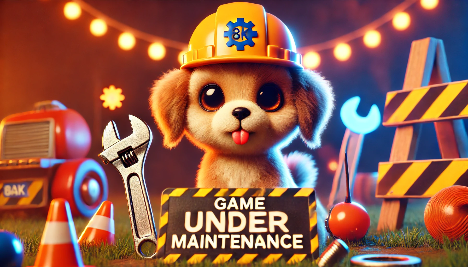 점검 중을 표시한 이미지