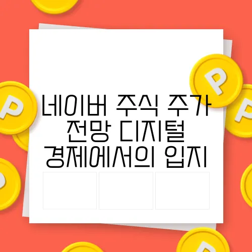 네이버 주식 주가 전망 디지털 경제에서의 입지