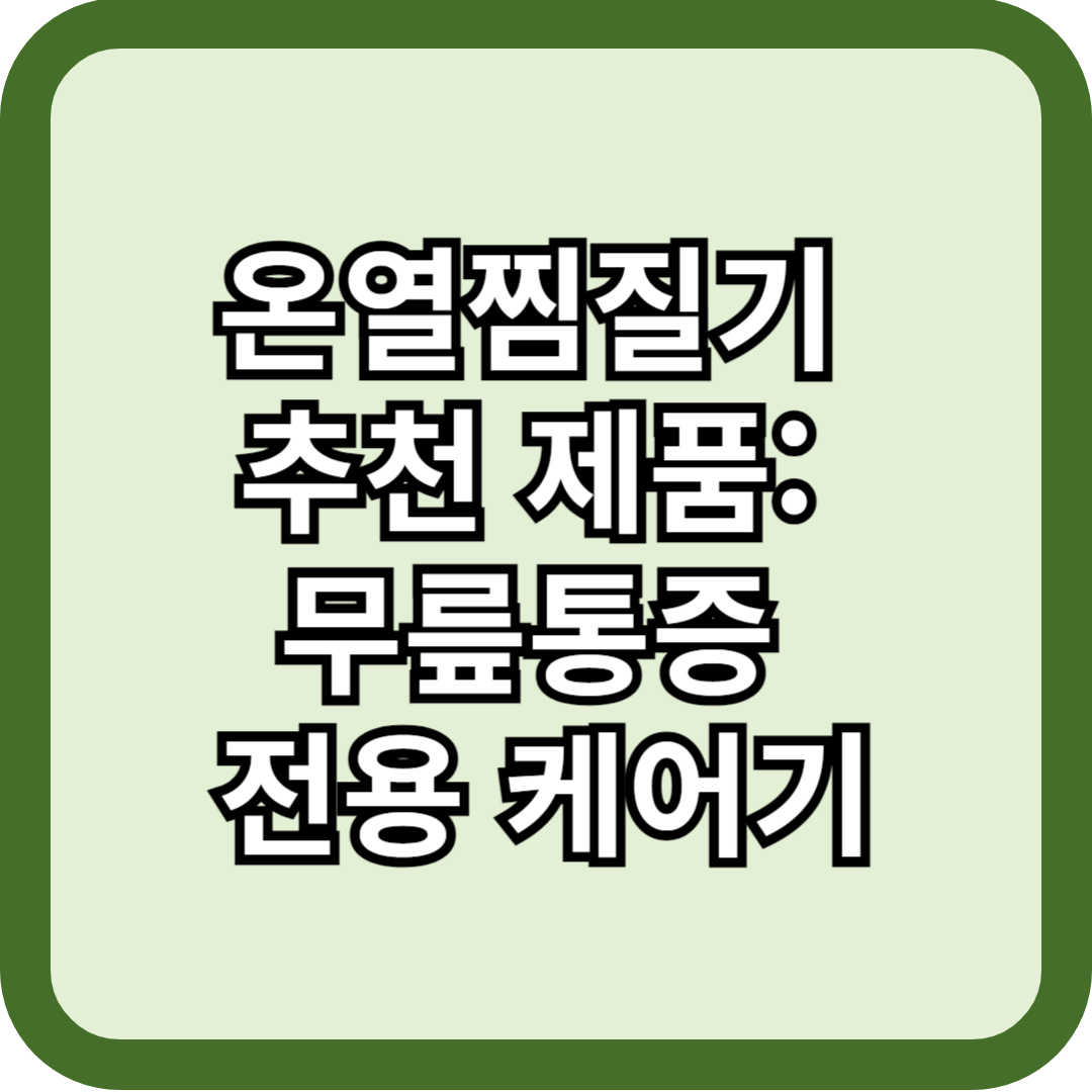 온열찜질기-추천