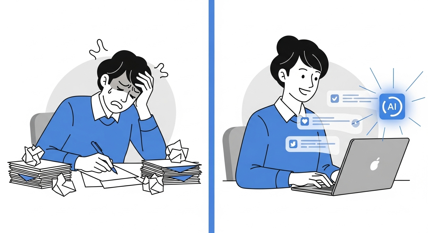 노트북과 스마트폰 주변으로 돈이 흘러들어오는 모습. AI 블로그 수익화를 시각적으로 표현합니다.