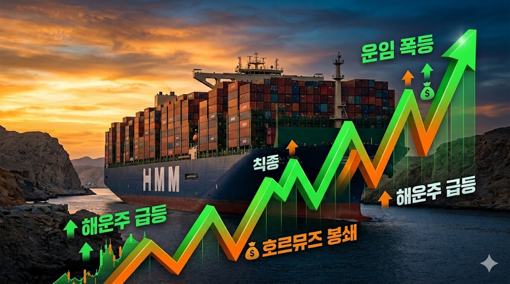 호르뮤즈해협 봉쇄 수혜주 대장주 및 해운 운임 폭등 수혜 종목 분석 썸네일