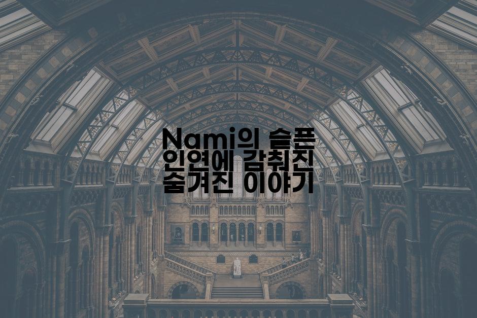 Nami의 슬픈 인연에 감춰진 숨겨진 이야기