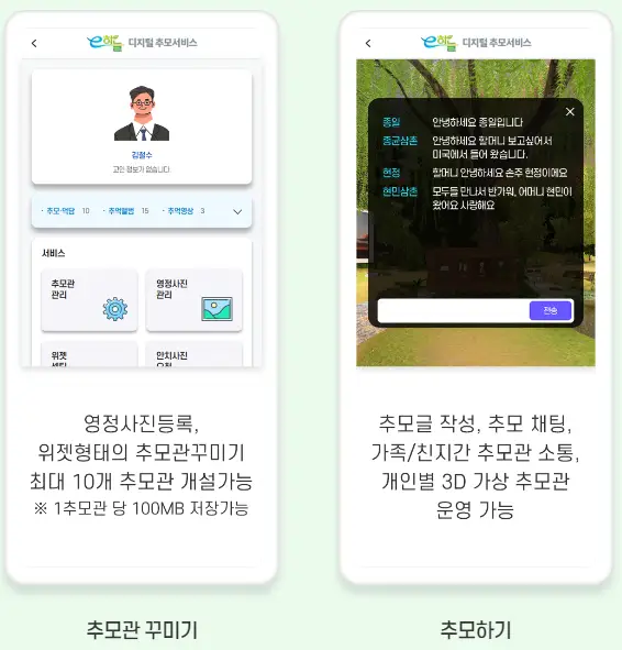 디지털-추모서비스-추모관-꾸미기-소통