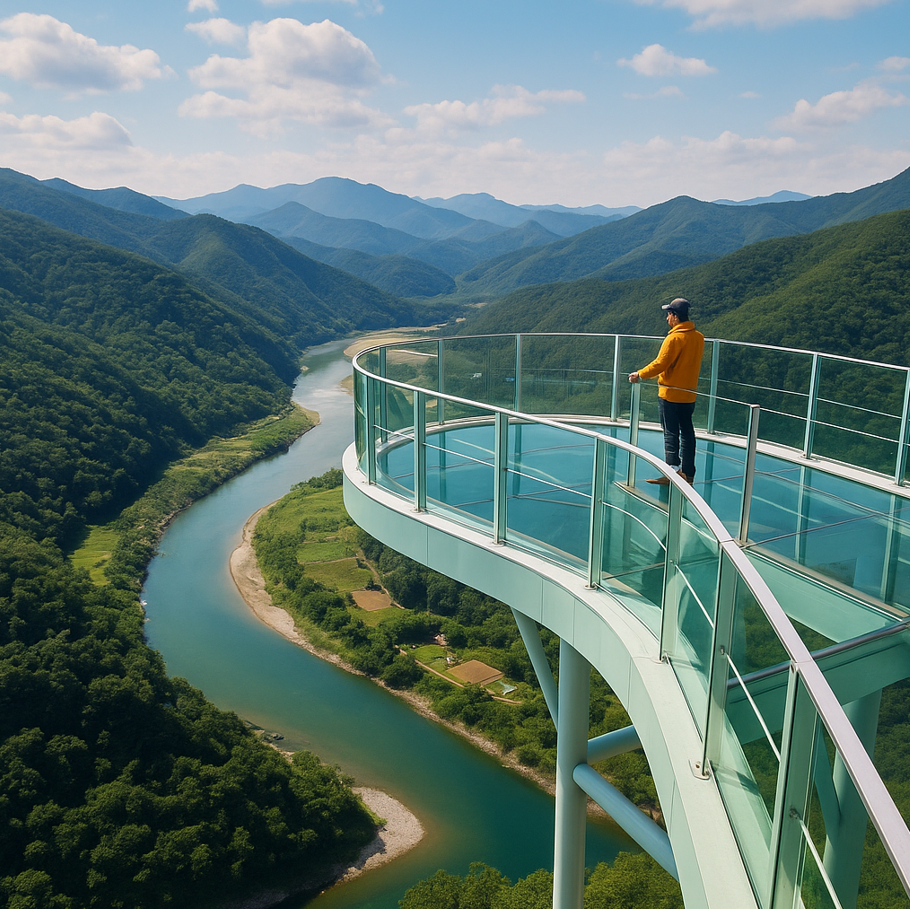 스카이워크에서 보는 풍경사진
