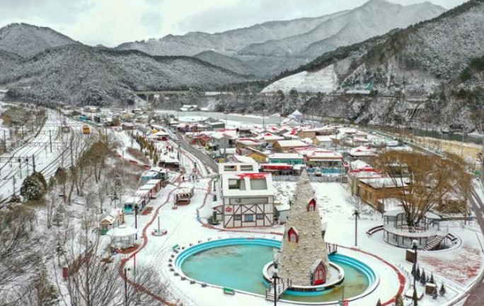 경북 봉화 분천 산타마을 전경