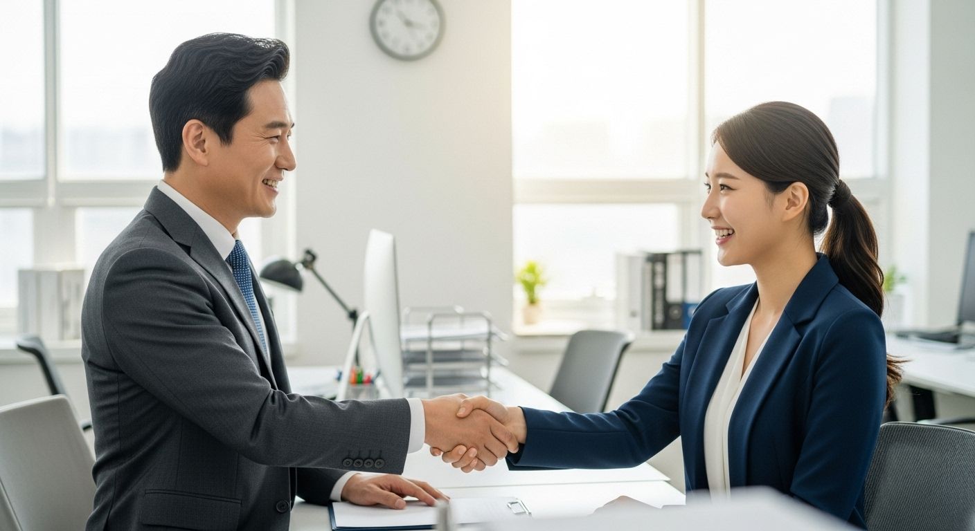 노사 상생 악수