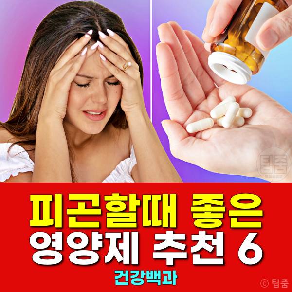 피곤할때 좋은 영양제 추천 40대영양제 50대영양제