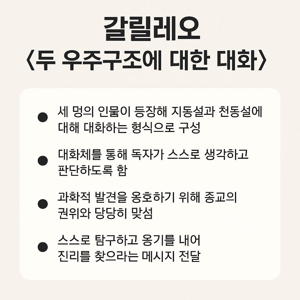 갈릴레오<두 우주구조에 대한 대화>