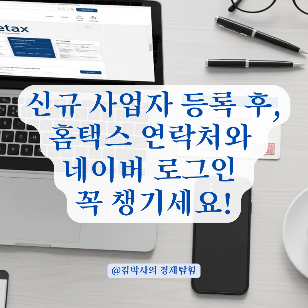 신규 사업자 필수 체크리스트! 홈택스 연락처부터 네이버 로그인까지 한번에 끝내기.