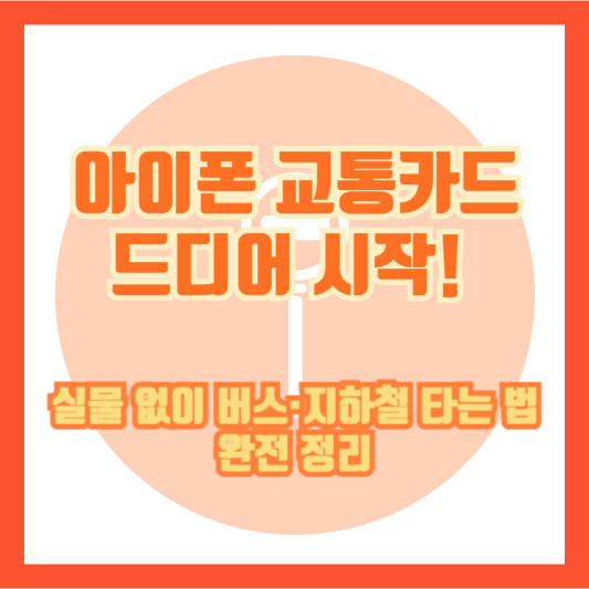 아이폰 교통카드 드디어 시작! 실물 없이 버스·지하철 타는 법 완전 정리