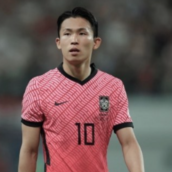 대표팀 경기 출전한 정우영 선수