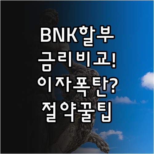 BNK캐피탈 신차 중고차 할부 금리 ..