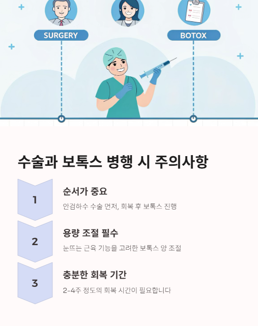 수술과 보톡스 병행 시 주의사항