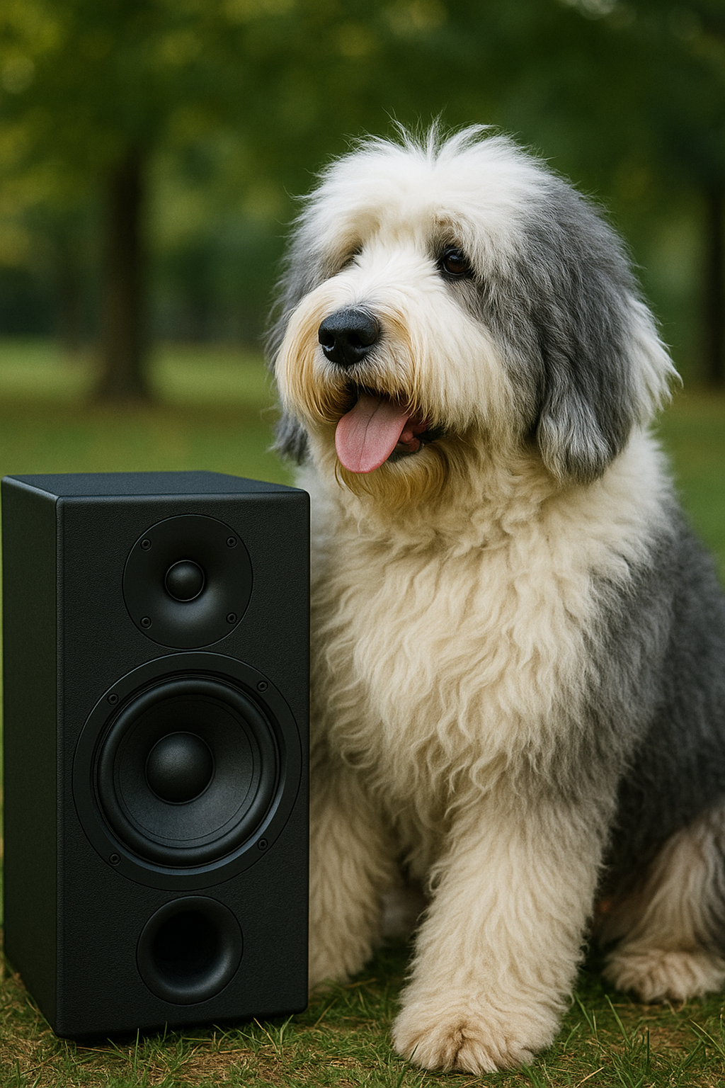 스피커와 잉글리시쉽독