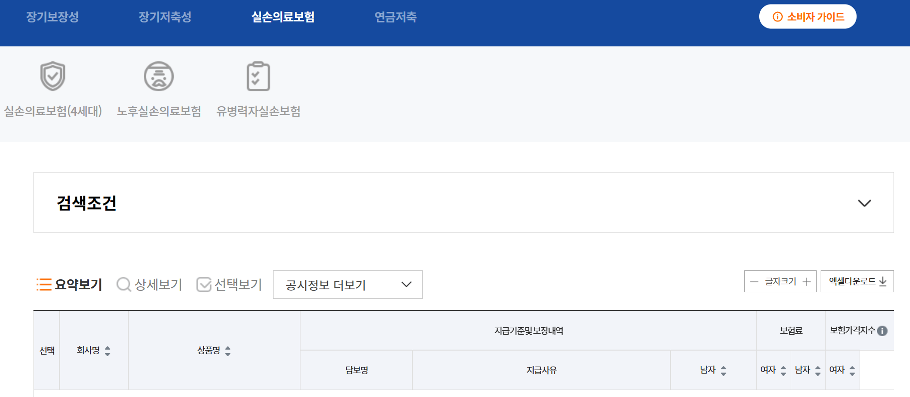 1. 실비보험 조회 방법1